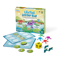 hand2mind Lily Pad Letter Hop CVC Word Games Sight Word Games Fine Motor Skills Toys Spelling Games Word Making Games Educational Board Games Family Game Night Kindergarten Learning Activities