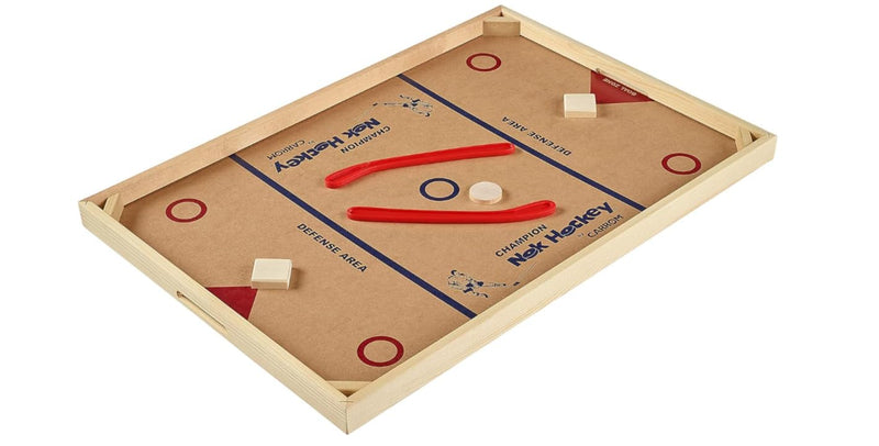 Carrom Champion Nok Hockey Game (Standard Size) — Wooden Board Games for Adults & Children — Indoor and Outdoor Games for Family — Sports Board Games