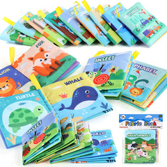 3D Fabric Baby Book - Early Education Toy with Animals
