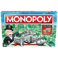 Monopoly Game Family Board Games for 2 to 6 Players & Kids Ages 8 and Up Includes 8 Tokens (Token Vote Edition)