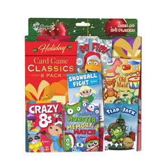 Regal Games Card Games for Kids - Go Fish Crazy 8s Old Maid Slap Jack Monster Memory Match Snowball Fight - Holiday-Themed Simple & Fun Classic Family Table Games - Games May Vary (6 Set)