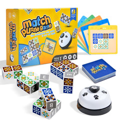 LADVATKIN Wooden Matching Game Puzzle 4.0 Popular Board Games for Family Night Pattern Matching Puzzle Game