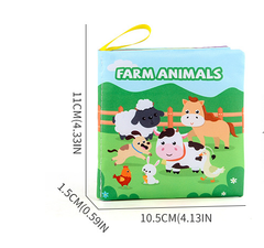 3D Fabric Baby Book - Early Education Toy with Animals